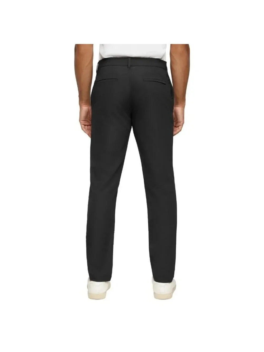 Banana Republic Men's 32X29 Black Slim-Fit Flat Front Pants Polyester P0335